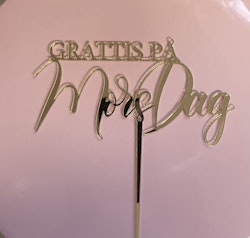 Cake topper GRATTIS PÅ Mors Dag , guld
