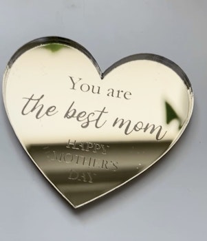 Akryl dekor “You are the best mom ” Hjärta