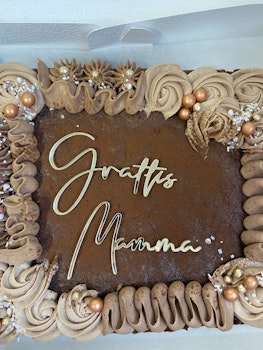 Cake topper MAMMA , guld