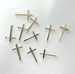 Dekor/ mini topper guld kors  10 st