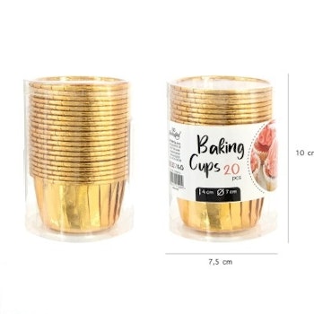 Muffinsform cupcakes Guld Metallic- 20 st