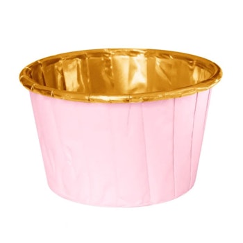 Muffinsform cupcakes Rosa/Guld Metallic- 20 st
