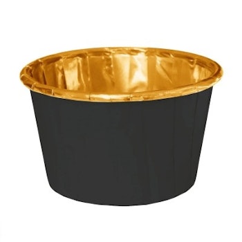 Muffinsform cupcakes Svart/ Guld Metallic- 20 st