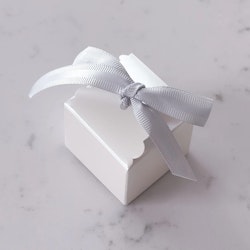 Pärlvit macarons box för 1 st macarons
