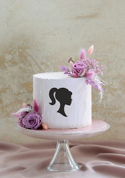 Cake topper / dekor Barbie huvud