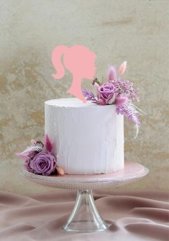 Cake topper Barbie huvud