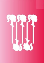 Cupcakes topper Barbie huvud, 5 pack