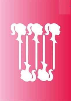 Cupcakes topper Barbie huvud, 5 pack