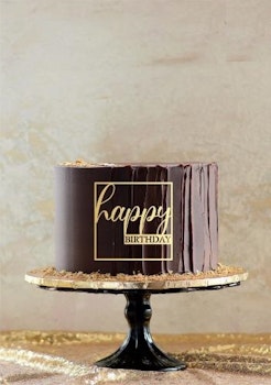 Cake topper/dekor Happy Birthday i ram