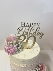 Cake topper Happy Birthday