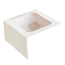 Cupcake box för 4 st cupcakes vit