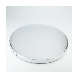 Lyxig tårtbricka 25 cm Silver