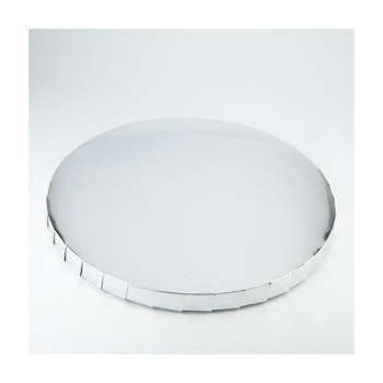 Lyxig tårtbricka 25 cm Silver