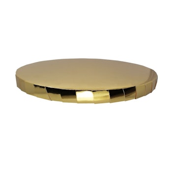 Lyxig tårtbricka 25 cm Guld