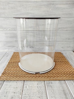 Genomskinlig cakebox 25/25 cm,