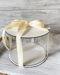 Genomskinlig cakebox 20/15 cm,