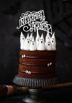 Cake topper/  NEVERMORE ACADEMY- SVART