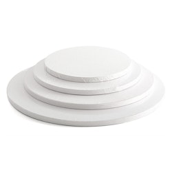 Decora tjock tårtbricka rund vit 25 cm