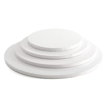 Decora tjock tårtbricka rund vit 25 cm