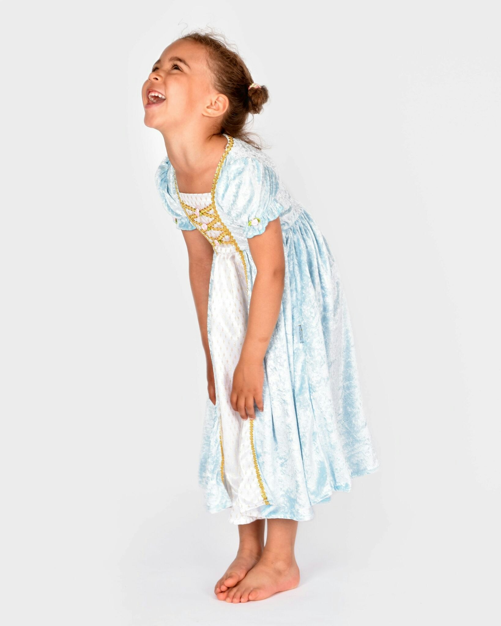 PRINCESSDRESS VELVET, TURQOISE 98-104 CL 2-4 YEARS