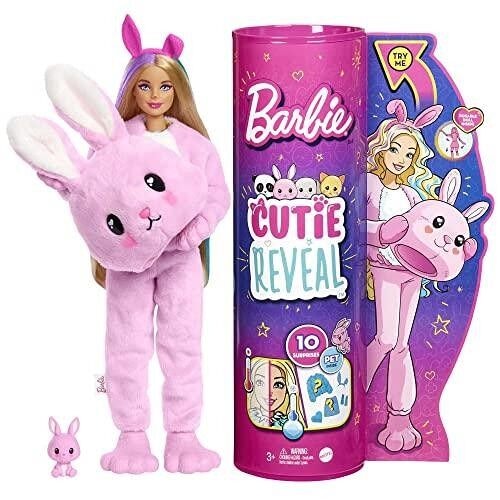 Barbie - Cutie Reveal docka - Docka med kanindräkt