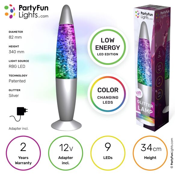 PartyFunLights - GlitterLamp Multi-Color LED