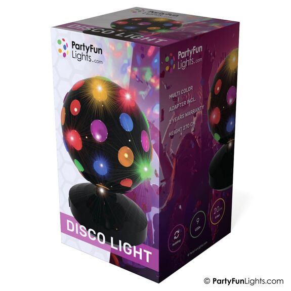 PartyFunLights discolampa - roterande - LED - 8"