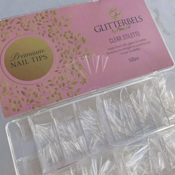 Glitterbels Clear Stiletto Tipper