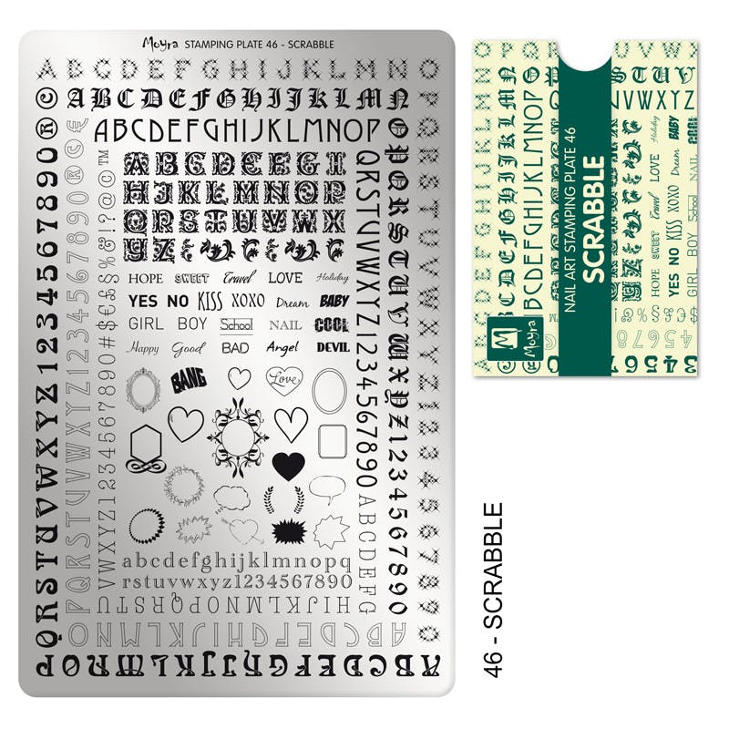 Moyra Stempelplate 46 - Scrabble