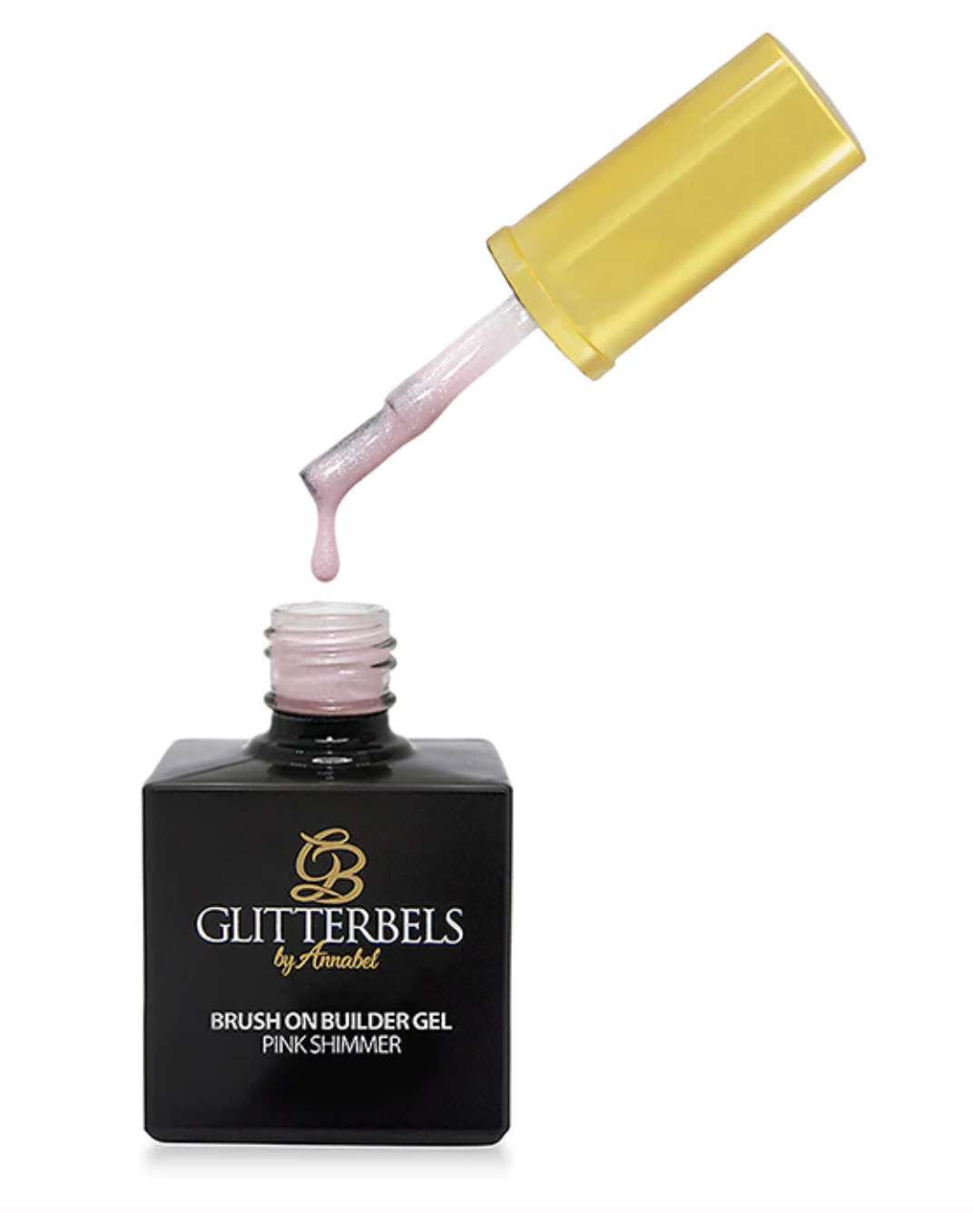 Glitterbels Brush-on Builder Gel Pink Shimmer