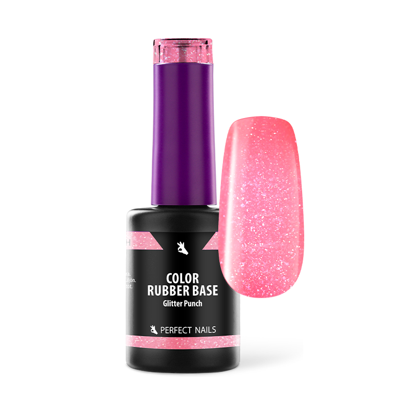 Perfect Nails Rubber Base Glitter Punch