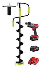 Ice drill package Mora Nova +18v Milwakee drill and adapter