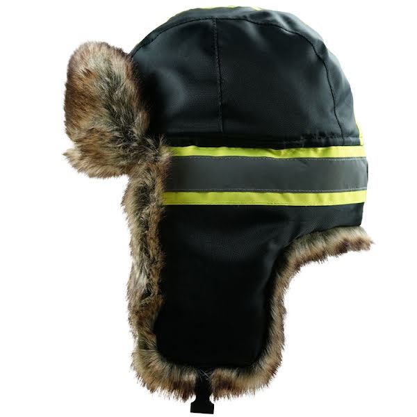 Hat Flaps Reflective Black