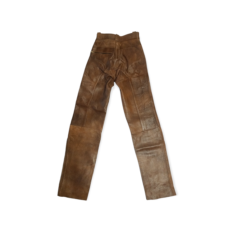 Women's Leather Pants, Brown Leather