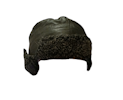 Leather cap Black Goatskin Fur lined