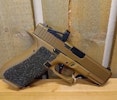 Glock 19X, 9mm Pistol, Timney Trycke, RMS Belyst Riktmedel