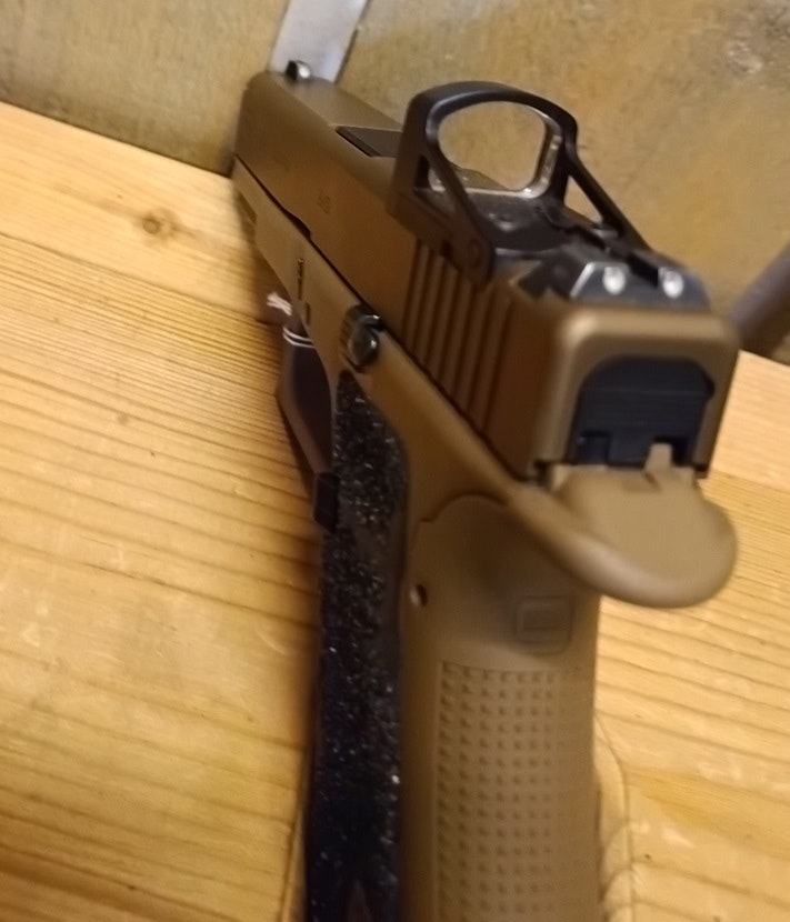 Glock 19X, 9mm Pistol, Timney Trycke, RMS Belyst Riktmedel