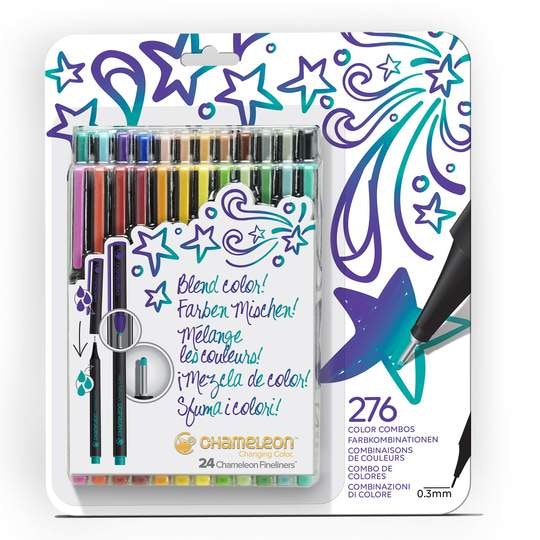 Chameleon Fineliners 24-pack Bold Colors - Plan your life