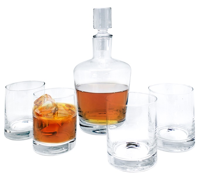 Whiskykaraff med 4st glas
