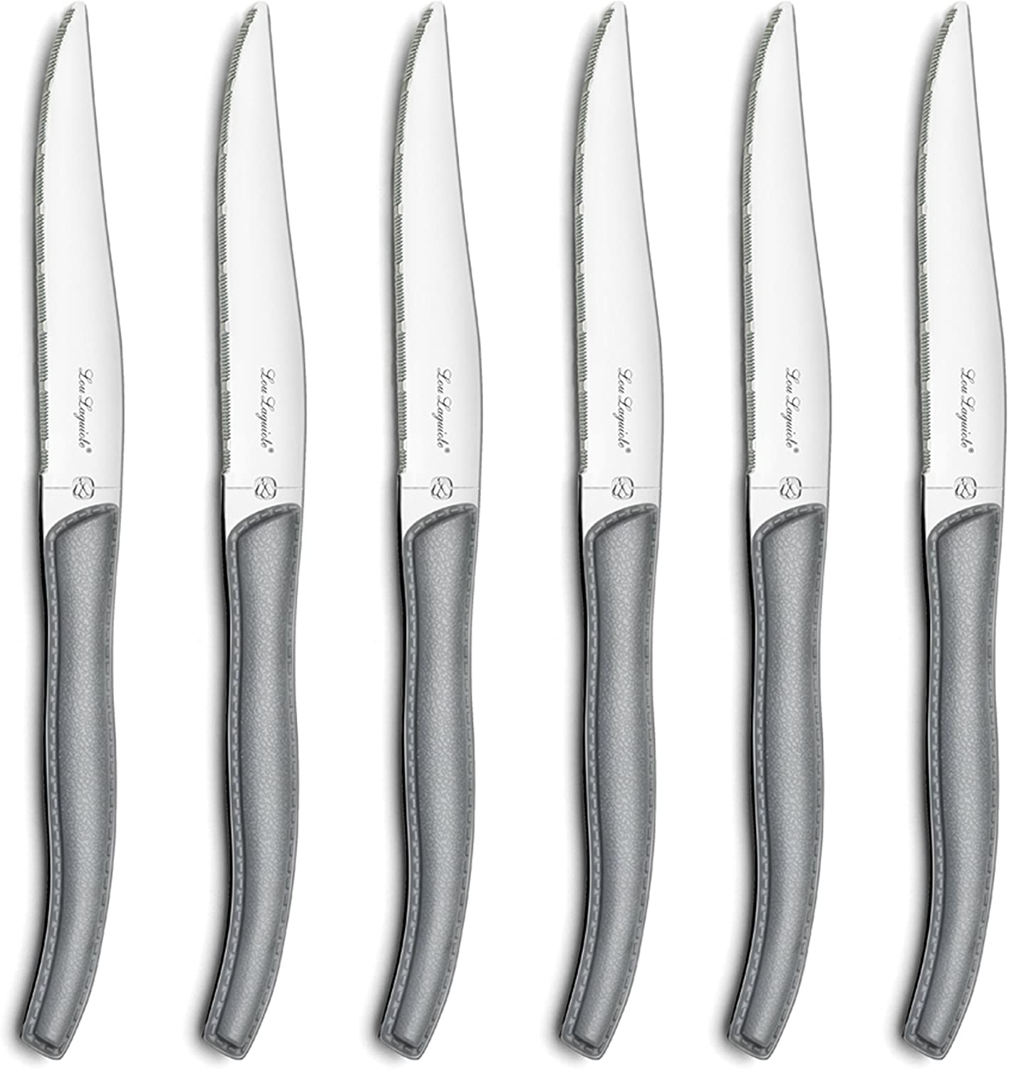 Stekknivar i knivblock 6-p Grey