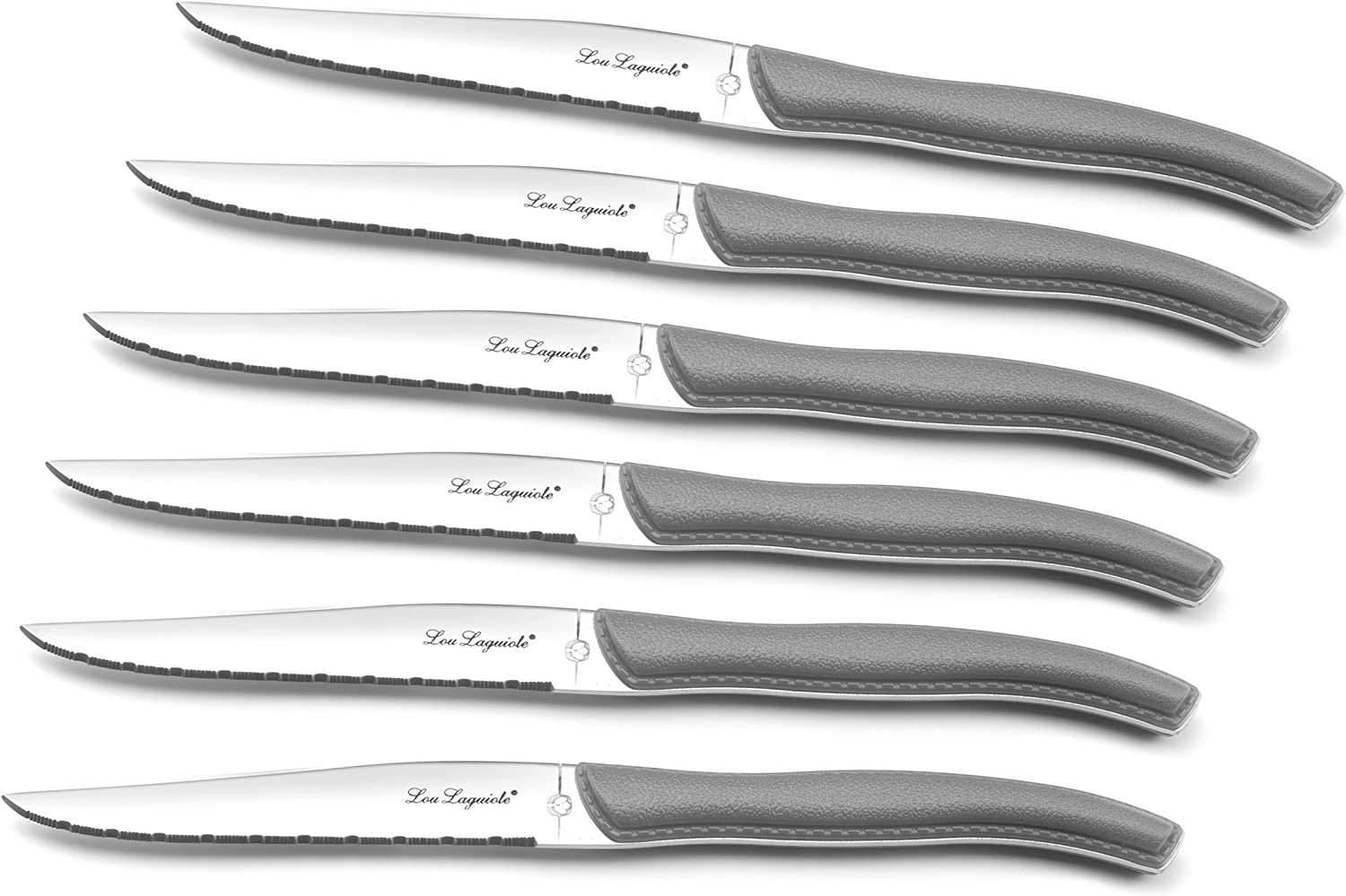 Stekknivar i knivblock 6-p Grey