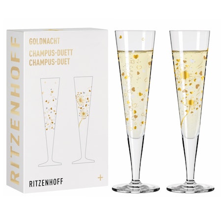 Goldnacht Champagneglas 2-p 2024