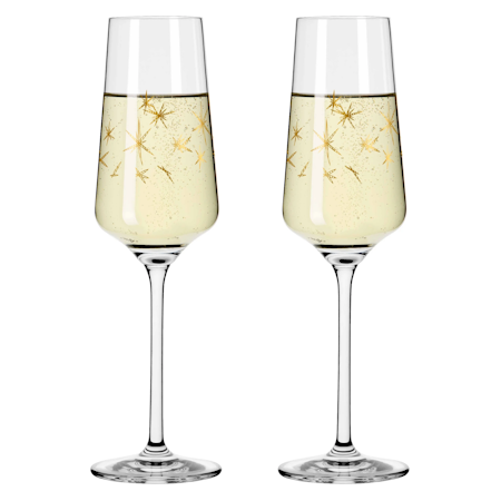Celebration Deluxe Champagneglas Stars 2-p
