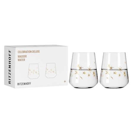 Celebration Deluxe Vattenglas Stars 2-p