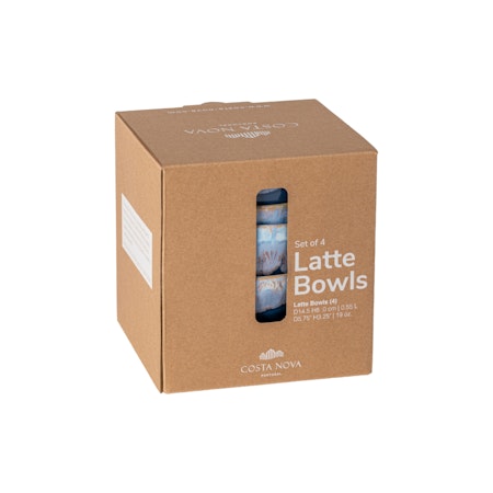Latte Bowl Denim 4-p