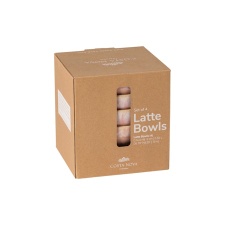 Lattebowl Pink 4-p