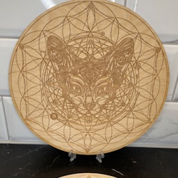 Grid Cat med Flower of Life