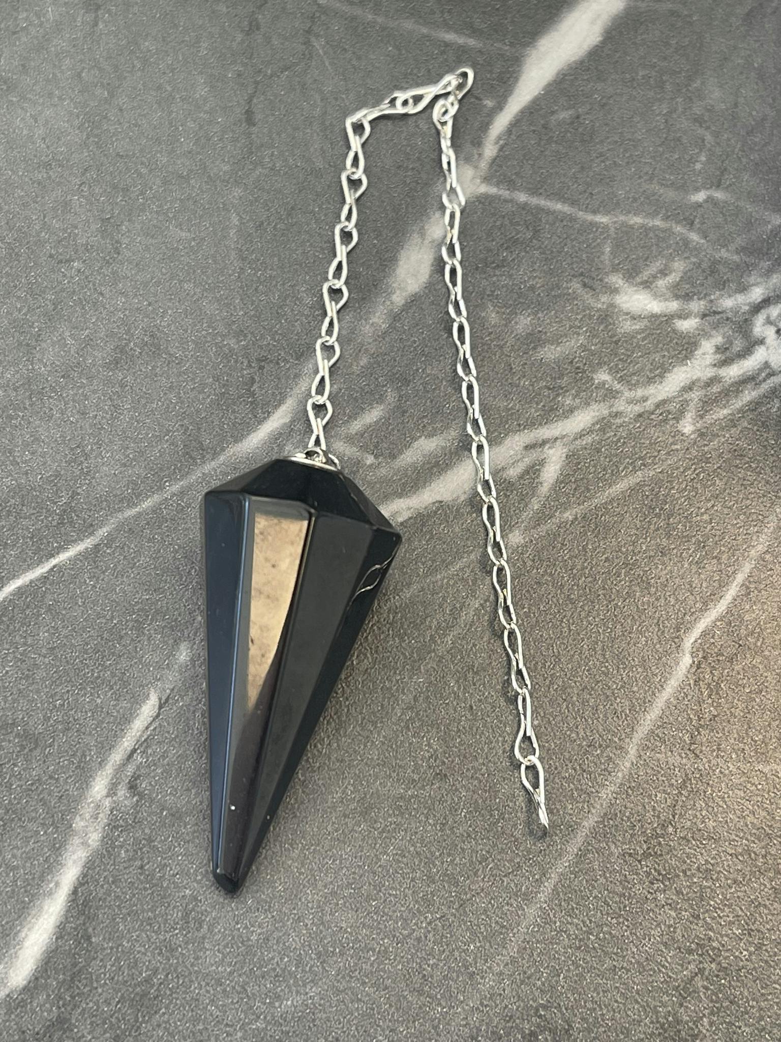 Pendel Svart Obsidian