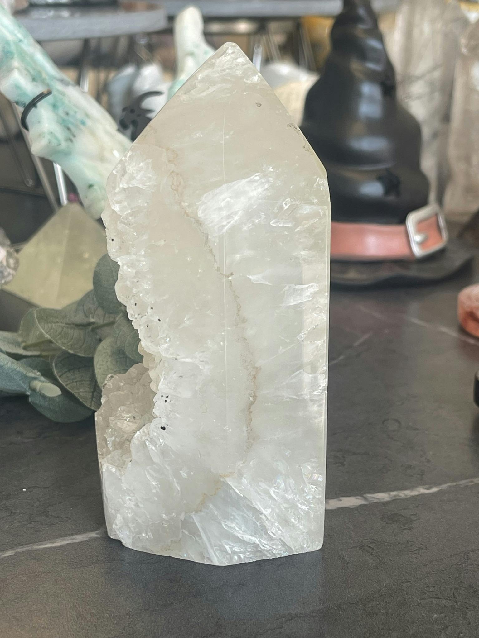 Bergkristall, Spets med druzy