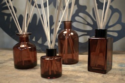 Amber glasflaska med lock 50ml, DIY Doftpinnar